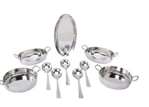 10 Pcs Stainless Steel Oval Shape Utensils Set