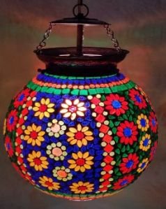 Glass Round Mosaic Wall Hanging Pendant