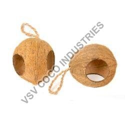 Coconut Two Hole Bird Feeder
