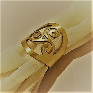 Napkin Rings, Color : Golden