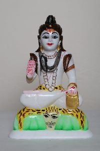 Harsh handicraft White Marble Idol of Shankar-Bolenath (8.5inche)
