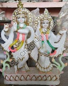 Marble Radha Krishna Statue
