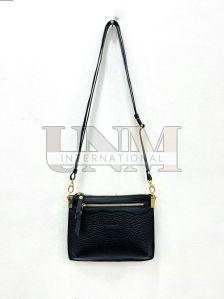 Ladies Black Leather Sling Bag