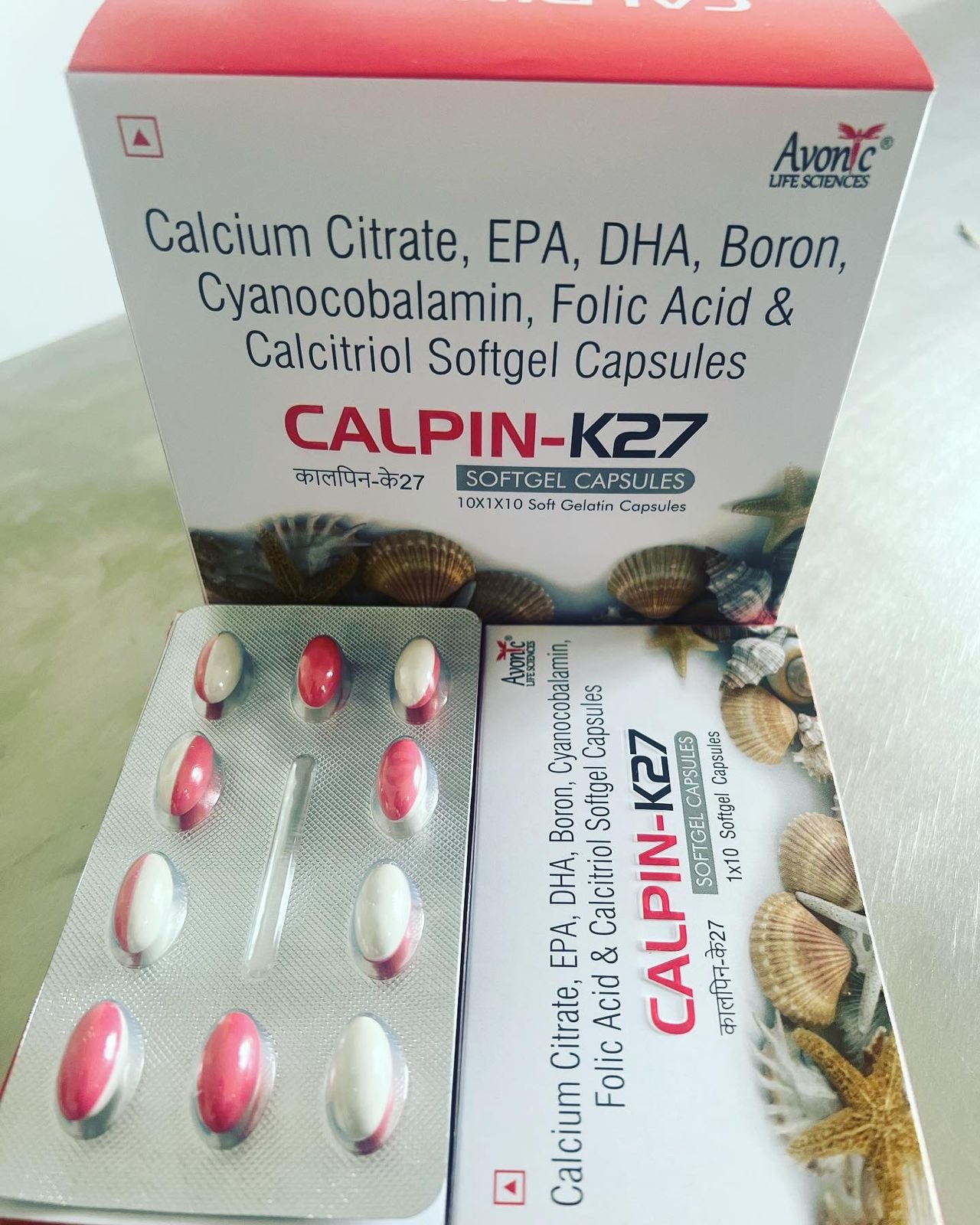 Calcium Citrate, EPA, DHA, Boron, Cyanocobalamin, Folic Acid & Calcitriol Softgel Capsules