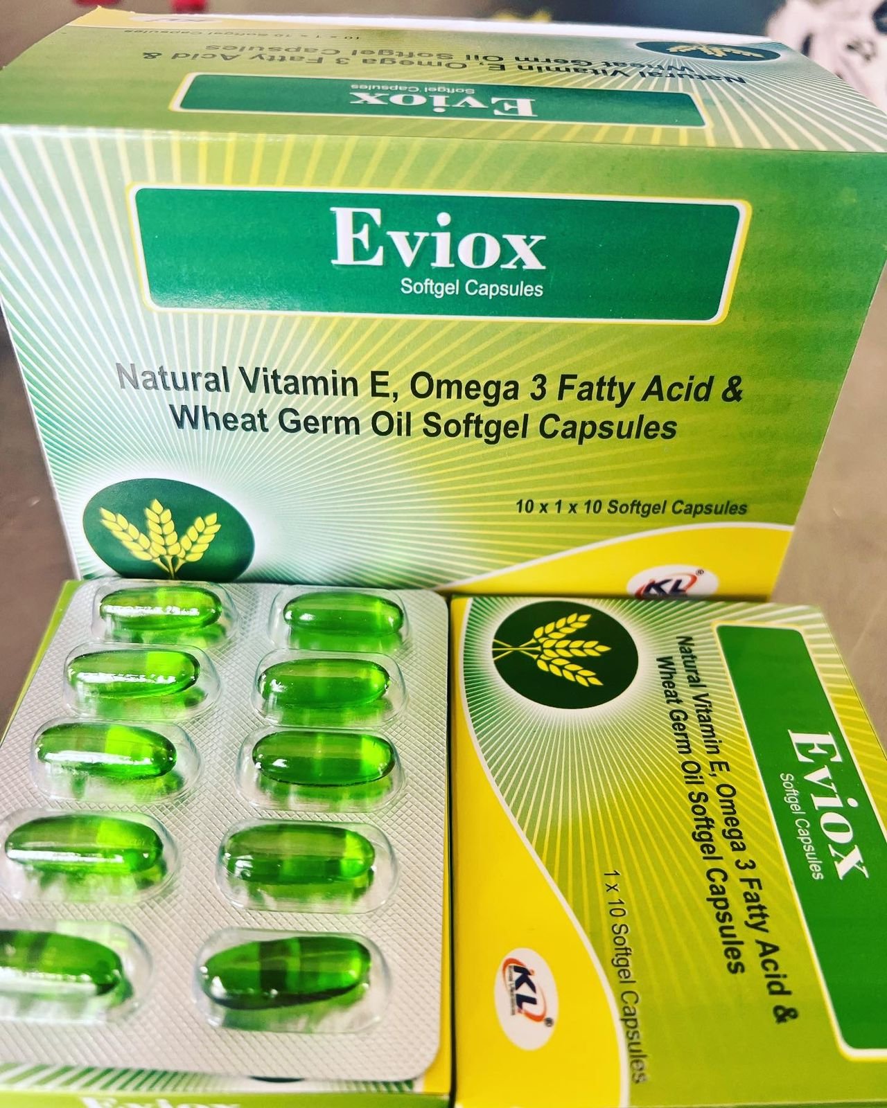 Natural Vitamin E, Omega 3 Fatty Acid & Wheat Germ Oil Softgel Capsules