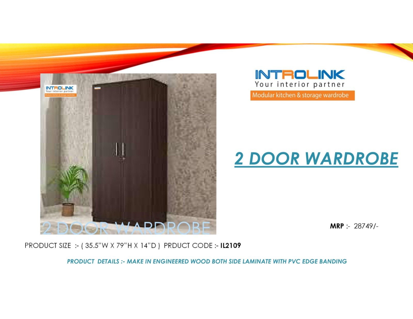 2 Door Wardrobe