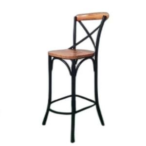 Brown Wooden Bar Chair