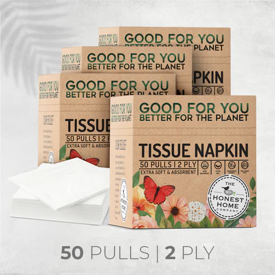 2Ply Napkin Tissue Box 50 Pulls - (Pack of 4)