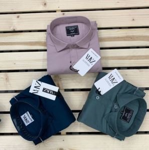 Mens Cotton Full Sleeve Plain Shirt