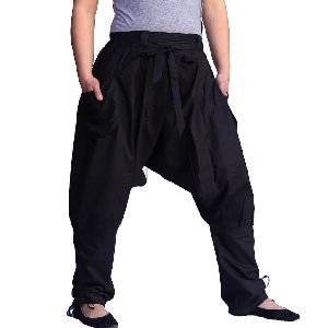 Mens Black Harem Pants Skull with Pockets