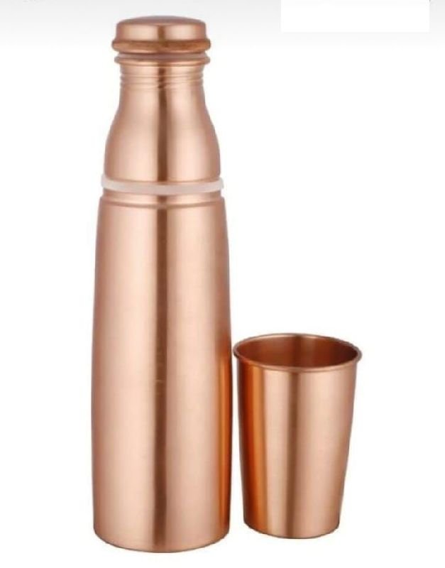 Copper Bottle and Glass Set