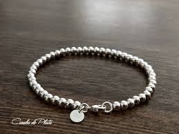 beaded silver bracelet