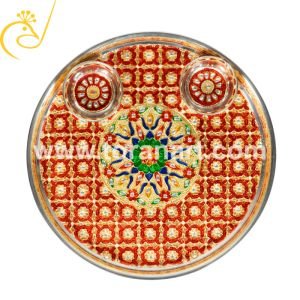 2 Vatli Red Meena Pooja Thali