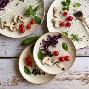 10 inch round ceramic dinner plate