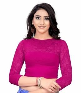 Ladies Pink Long Sleeve Blouse