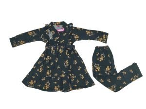 Rayon Casual Wear Kids Kurtis Set