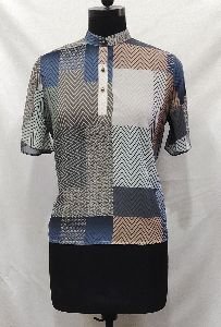 100% Polyester Geo Ladies Top