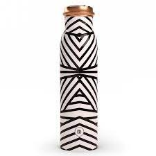 BLACK AND WHITE STRIPES COPPER BOTTLE