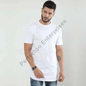 Mens Cotton Longline Curved T-Shirt