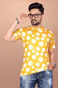Mens Yellow Cotton Shirt