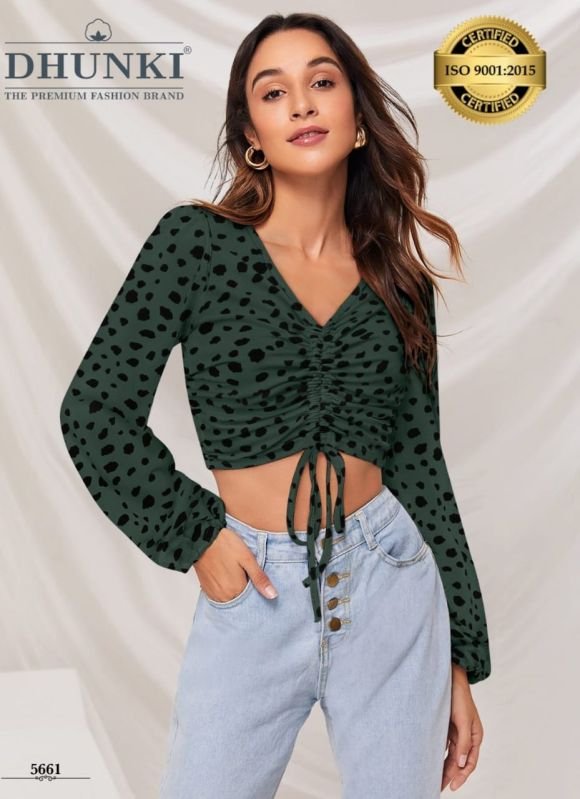 Girls Western Crop Tops