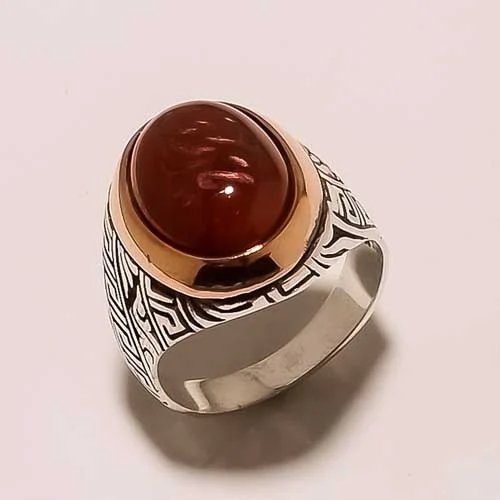Sterling Silver Red Onyx Ring