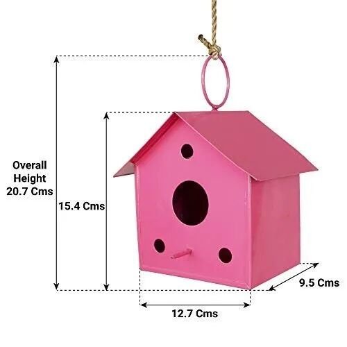 METAL Hanging Bird House, Color : Multiples