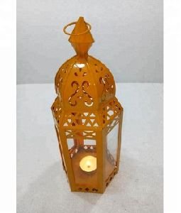 Yellow Color Small Moroccan Lantern, Style : Modern
