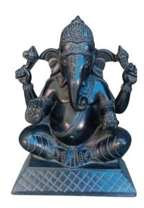 18 Inch Black Marble Ganesh Statue, Material : Marble, Size : 18 inch