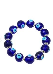 Evil Eye Bracelet, Pattern : Printed, Color : Blue