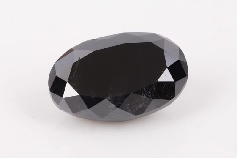 Black Oval Shape Diamond, Shape : Oval