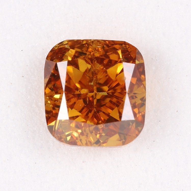 Natural Fancy Radiant Cut Orange Diamond, Size : as per need