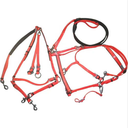 Red English complete Bridle set,