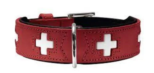 Red Leather Dog Collar