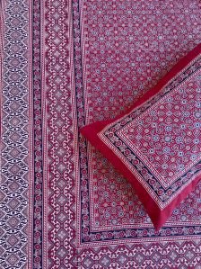 block printed bed sheet