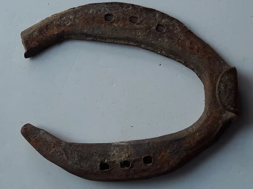 Brown Cast Iron Black Horse Shoe
