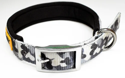 Ooyelik Medium Army Gray Dog Collar