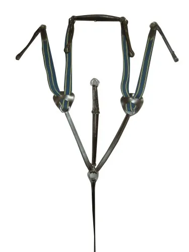 Leather 5 Point Elastic Breastplate Martingale