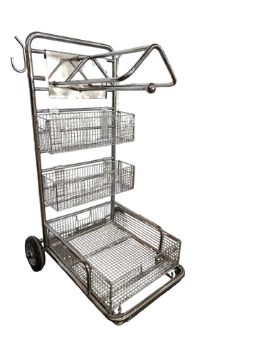 Tack Trolley With Basket Saddle Rack