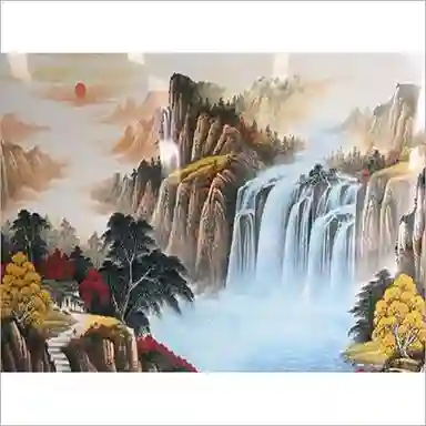 Pvc 3d Scenery Livingroom Wallboard