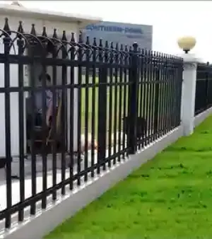Black Easily Assembled Wrought Iron Fence