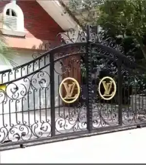 Black Heavy Weight Wrought Iron Sliding Gate