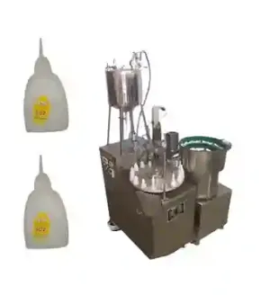 Highly Efficient 502 Semi Automatic Liquid Glue Filling And Capping Machine