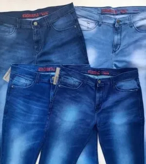 Blue Faded Denim Jeans