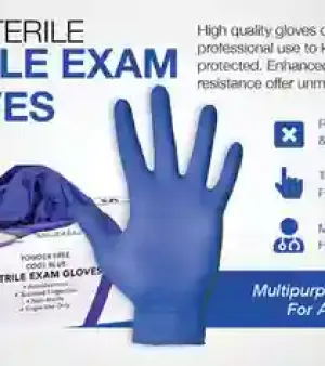 Disposable Blue Nitrile Gloves Powder Free Gender: Unisex