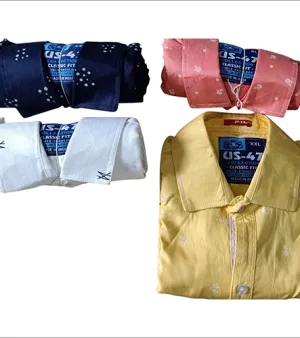 Mens Casual Printed Shirts Collar Style: Classic