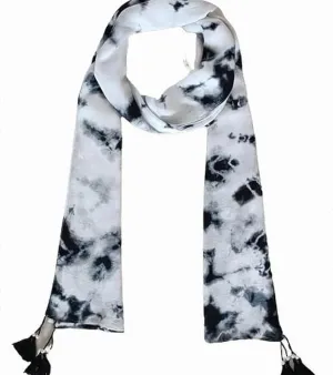 tie dye scarf with tassel