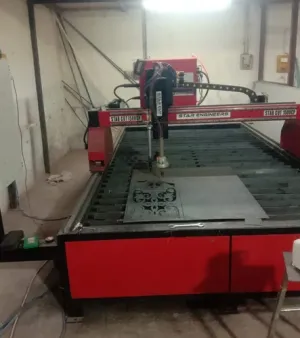 Red Automatic Cnc Plasma Cutting Machine