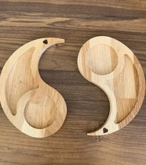 Wooden Yin Yang Snack Plate wooden Decornut Plattercustom - Etsy (1)