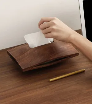 Lester Walnut Tissue Box Cover